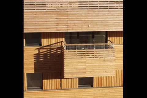 Apartments clad in Siberian larch